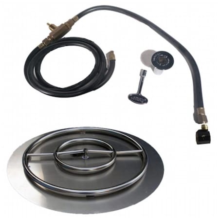 Tretco 30 in. Stainless Steel Pan-Ring Kit, Natural Gas FPK-OBRSS-BK1-30-NG